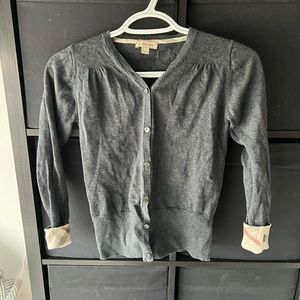 Authentic Charcoal Grey Burberry Cardigan